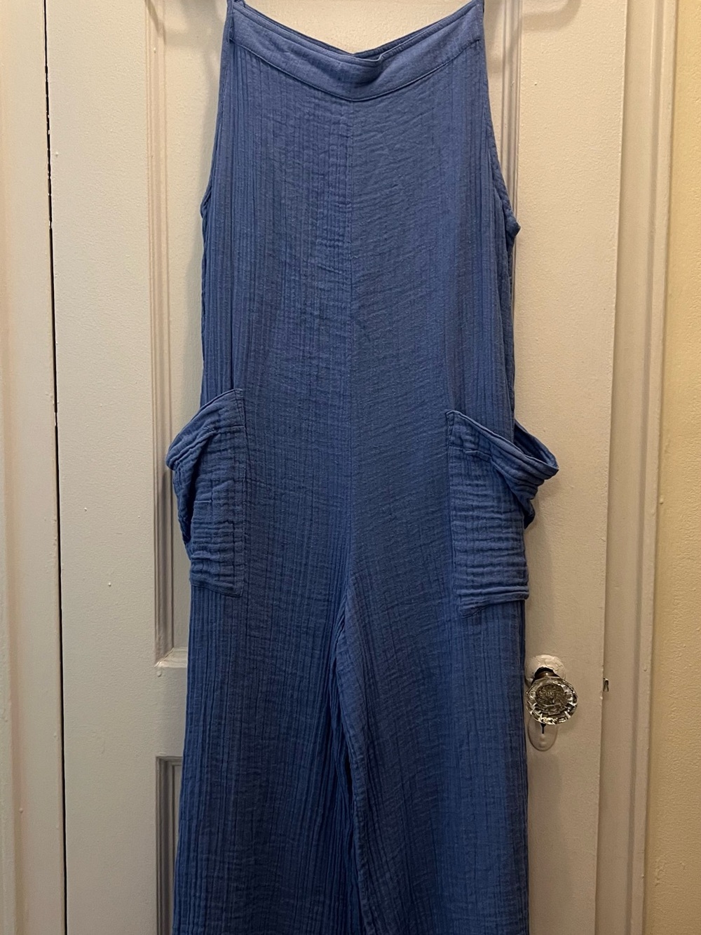 Rip Curl Indigo Blue Wide-Leg Jumpsuit with Side Pockets